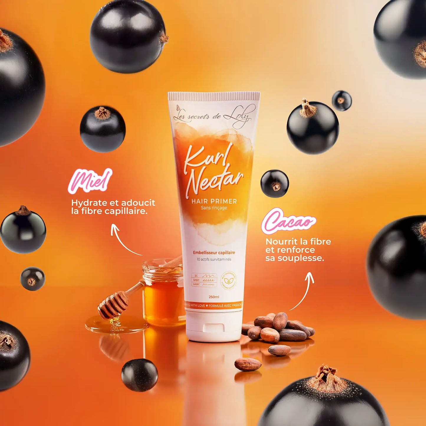 Kurl Nectar - Crème sans rinçage réparatrice et hydratante - 250ml